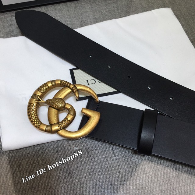 Gucci男士皮帶 古奇高端定制皮料腰帶  jjp1048